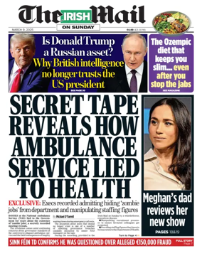 Cover of The Irish Mail on Sunday