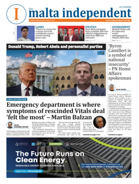 Cover of The Malta Independent on Sunday