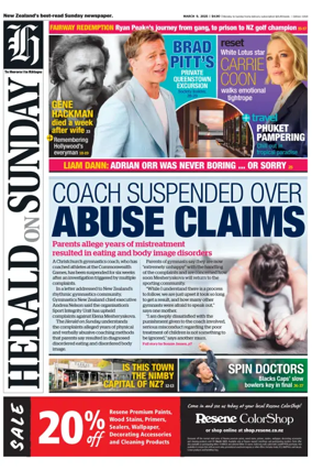 Cover of Herald on Sunday