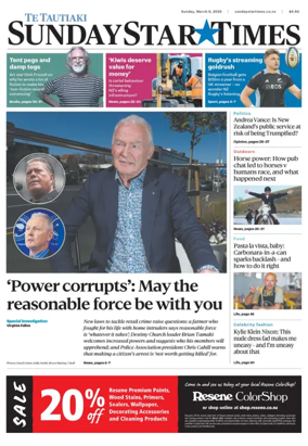 Cover of Sunday Star-Times