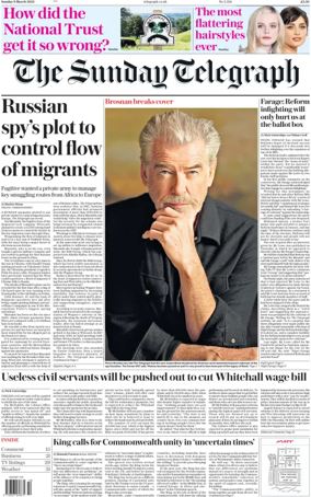 Cover of The Sunday Telegraph