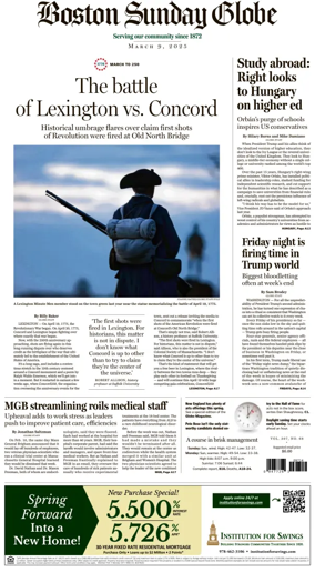 Cover of Boston Sunday Globe