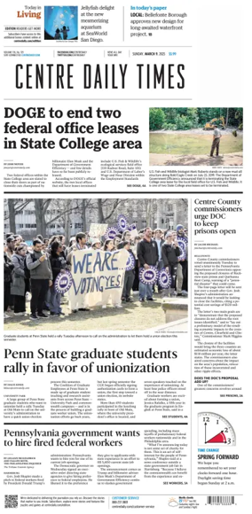 Cover of Centre Daily Times (Sunday)