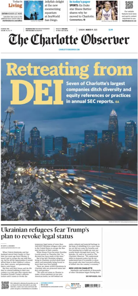Cover of The Charlotte Observer (Sunday)