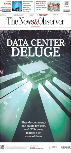 Cover of The News & Observer (Sunday)