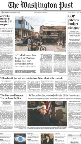 Cover of The Washington Post Sunday