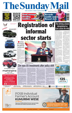 Cover of The Sunday Mail (Zimbabwe)
