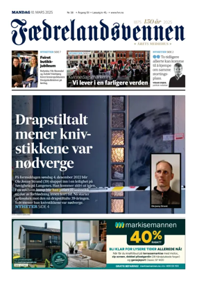 Cover of Faedrelandsvennen