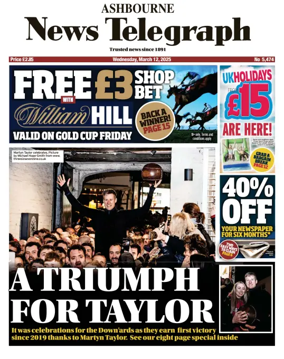 Cover of Ashbourne News Telegraph