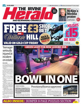 Cover of The Irvine Herald and Kilwinning Chronicle