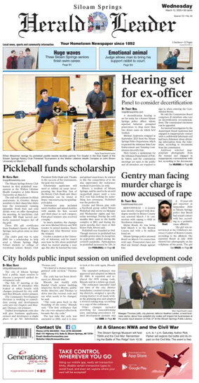 Cover of Siloam Springs Herald Leader