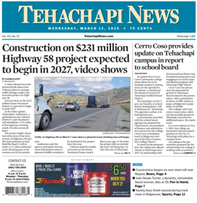 Cover of Tehachapi News