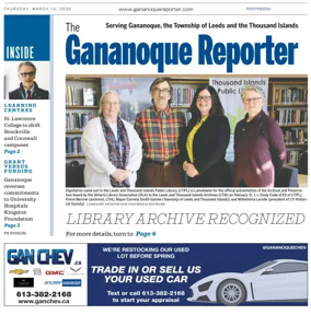 Cover of The Gananoque Reporter