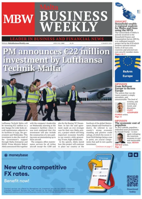 Cover of The Malta Business Weekly