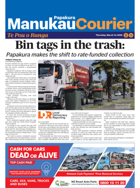 Cover of Manukau Courier