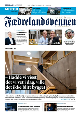 Cover of Faedrelandsvennen