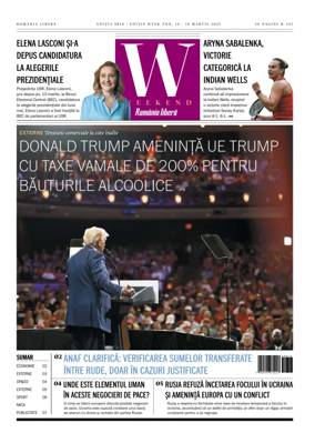Cover of Romania Libera - Friday Edition