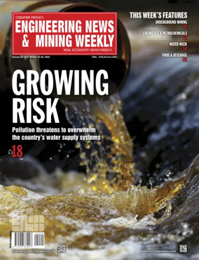 Cover of Engineering News and Mining Weekly
