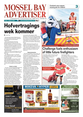 Cover of Mossel Bay Advertiser