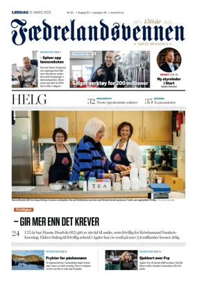 Cover of Faedrelandsvennen