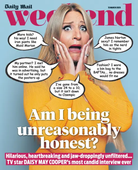 Cover of Daily Mail Weekend Magazine