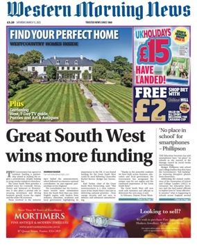 Cover of Western Morning News (Saturday)