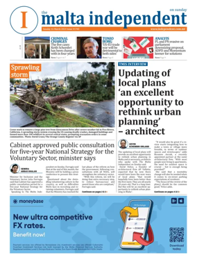Cover of The Malta Independent on Sunday