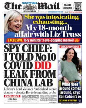 Cover of The Scottish Mail on Sunday