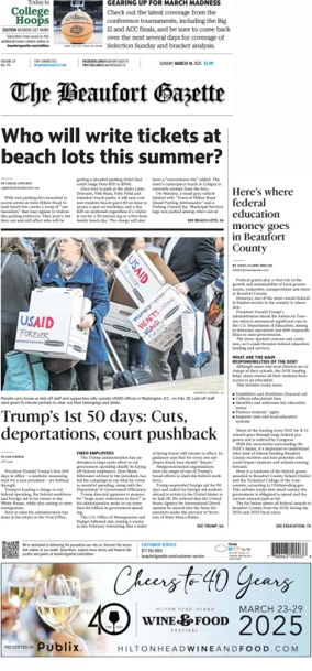 Cover of Beaufort Gazette (Sunday)