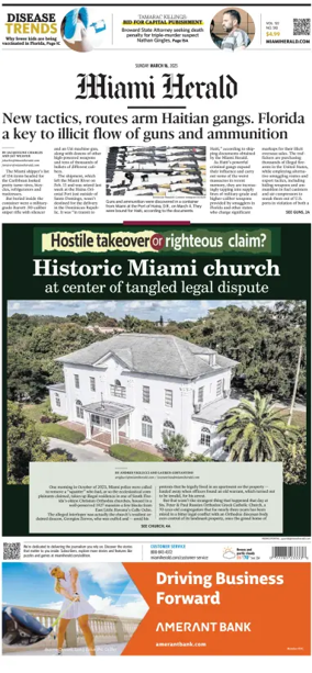 Cover of Miami Herald (Sunday)