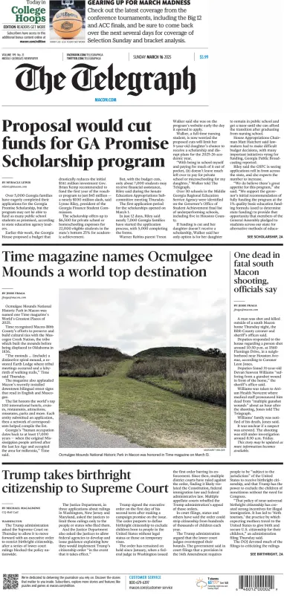 Cover of The Telegraph (Macon) (Sunday)