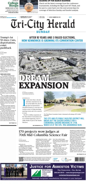 Cover of Tri-City Herald (Sunday)