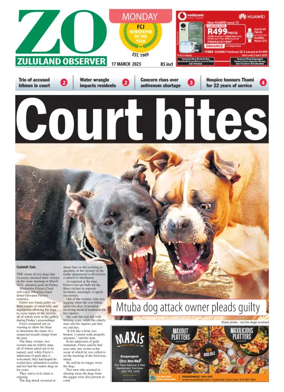 Cover of Zululand Observer - Monday