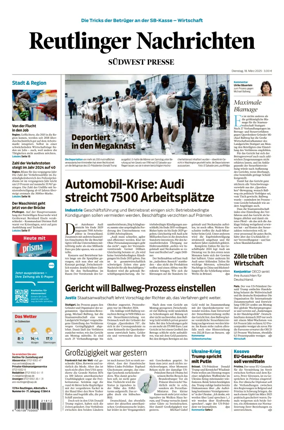 Cover of Reutlinger Nachrichten