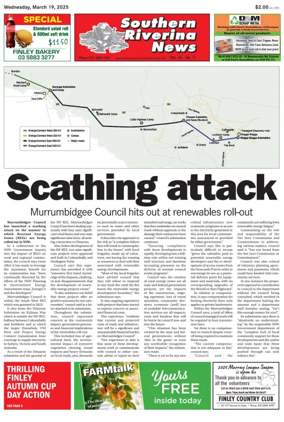 Cover of Southern Riverina news