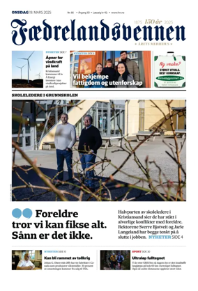 Cover of Faedrelandsvennen