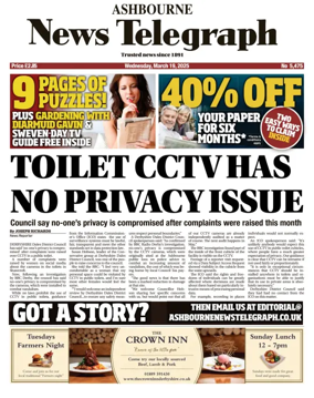 Cover of Ashbourne News Telegraph