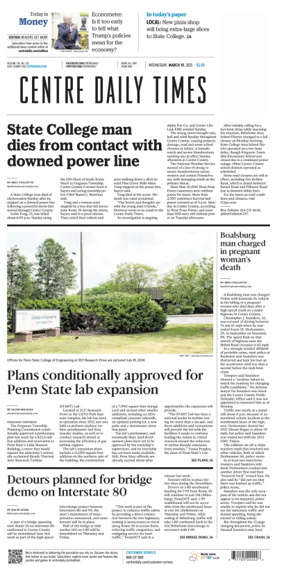 Cover of Centre Daily Times