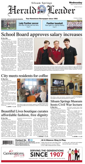 Cover of Siloam Springs Herald Leader