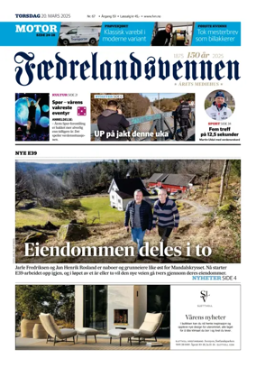 Cover of Faedrelandsvennen