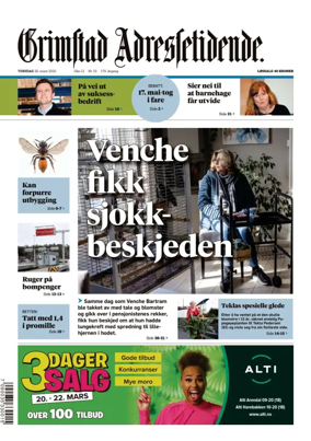 Cover of Grimstad Adressetidende