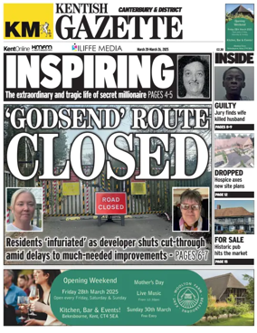 Cover of Kentish Gazette Canterbury & District