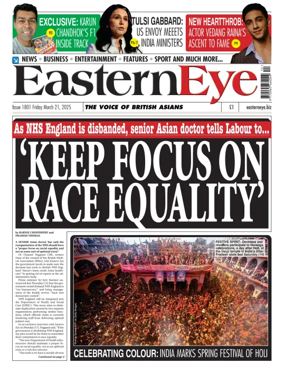 Cover of Eastern Eye (UK)