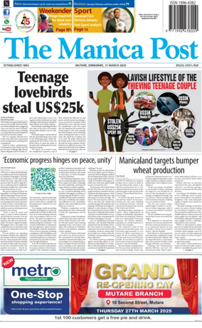 Cover of The Manica Post