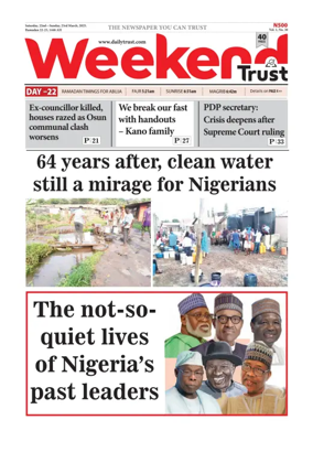 Cover of Weekly Trust