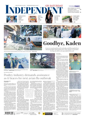 Cover of The Independent on Saturday