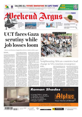 Cover of Weekend Argus (Saturday Edition)