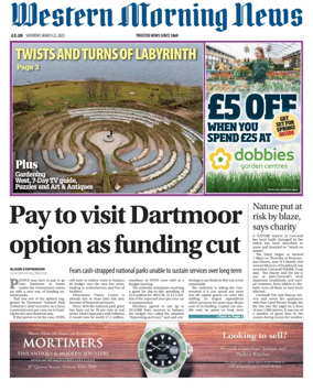 Cover of Western Morning News (Saturday)