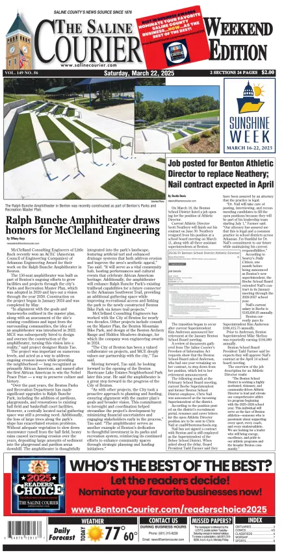 Cover of The Saline Courier Weekend