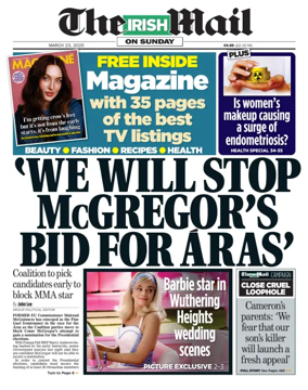 Cover of The Irish Mail on Sunday